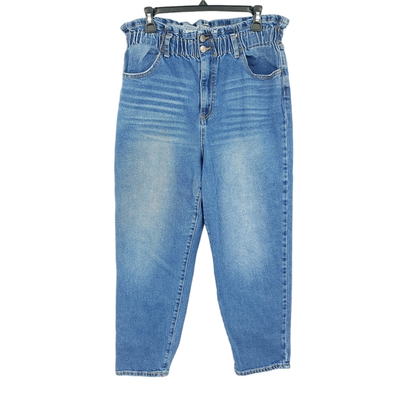 wild fable Denim - Wild Fable Paper Bag Stretchy Waist Jeans Tapered Women's Size 14